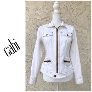 Cabi white denim jacket